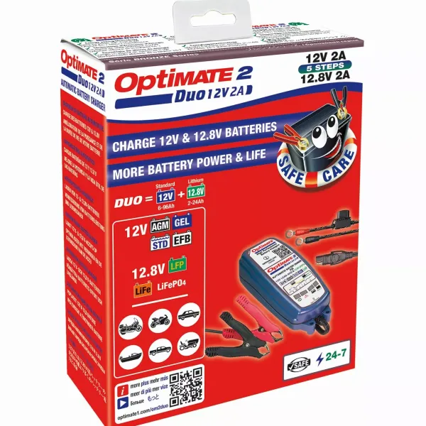 Clearance Optimate MC-Batterilader – 2 Duo