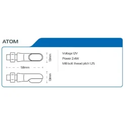 Clearance Oxford MC Blinklys sæt – ATOM Mini Indicators EL350