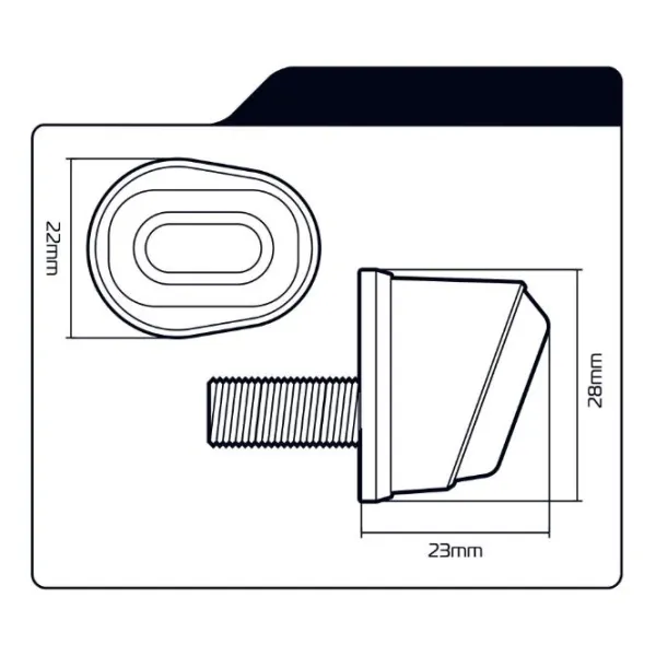 Online Oxford MC Blinklys sæt – DarkEye Flush Fit Micro Indicators EL352