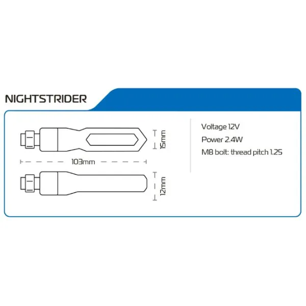 Discount Oxford MC Blinklys sæt – NightStrider Sequential Indicators EL362
