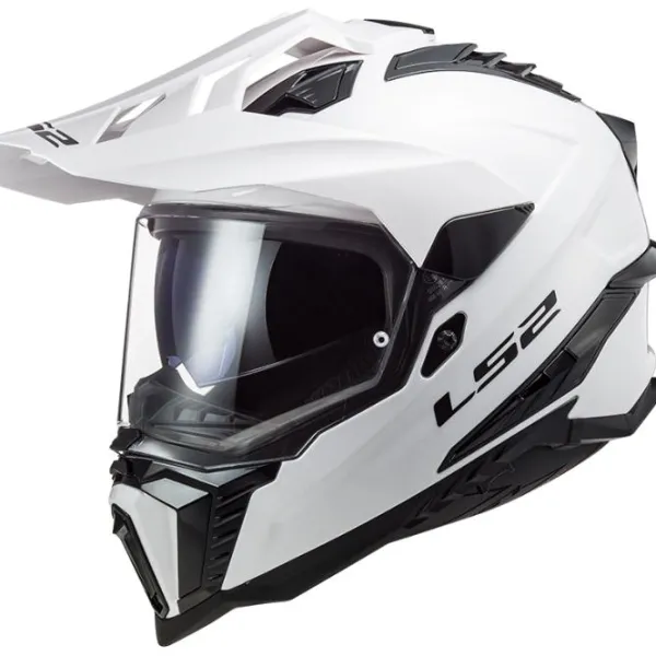 Discount LS2 MC-Enduro-/ADV-hjelm – MX701 Explorer Solid White