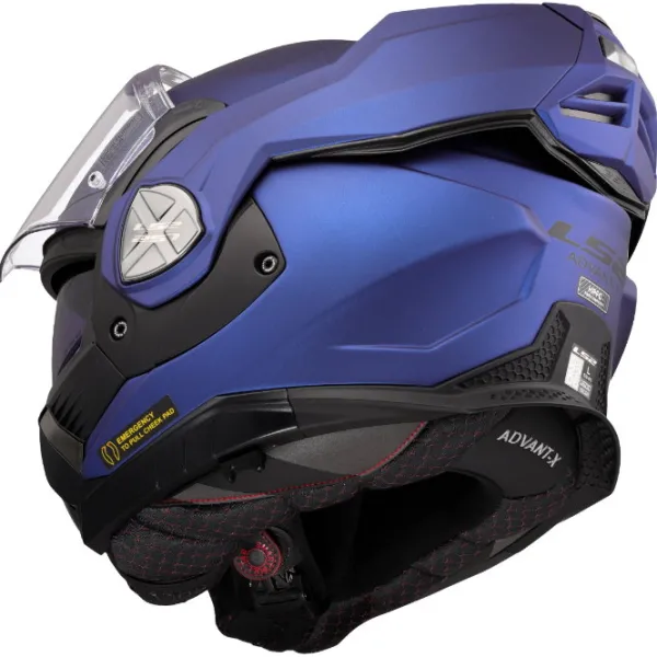 Outlet LS2 MC Flip Up hjelm – Advant X Solid Navy Blue
