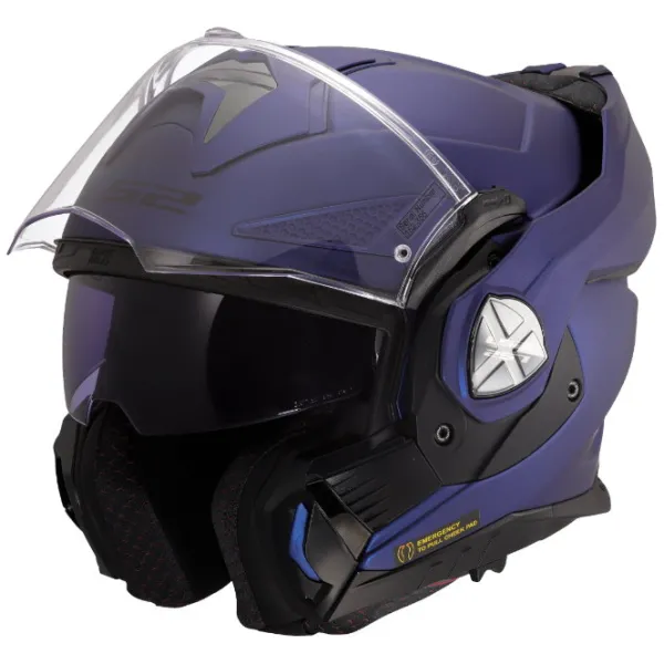 Outlet LS2 MC Flip Up hjelm – Advant X Solid Navy Blue