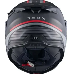 Outlet MC Flip Up hjelm – X.Lifetour Globe Sort/Rød