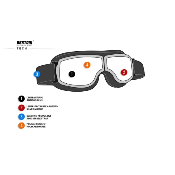 Outlet Bertoni MC Goggles – AF188B