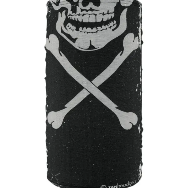 Clearance Zan Headgear MC-Halsrør – Motley Tube Fleece Skull Xbones