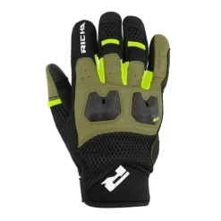 Outlet Richa MC Handsker – Monaco Mesh Sort/Olive/Fluo