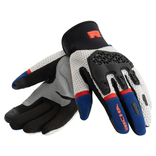 Clearance Richa MC Handsker – Sandblast Blå/Rød