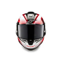 Hot Alpine MC-hjelm fullface – stars Supertech R10 Team Carbon Sort/Rød/Hvid