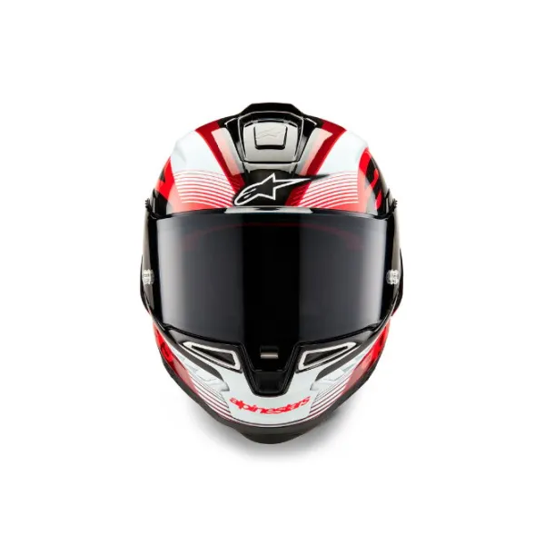 Hot Alpine MC-hjelm fullface – stars Supertech R10 Team Carbon Sort/Rød/Hvid