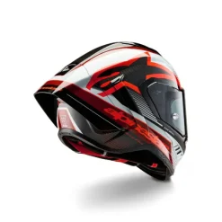 Hot Alpine MC-hjelm fullface – stars Supertech R10 Team Carbon Sort/Rød/Hvid