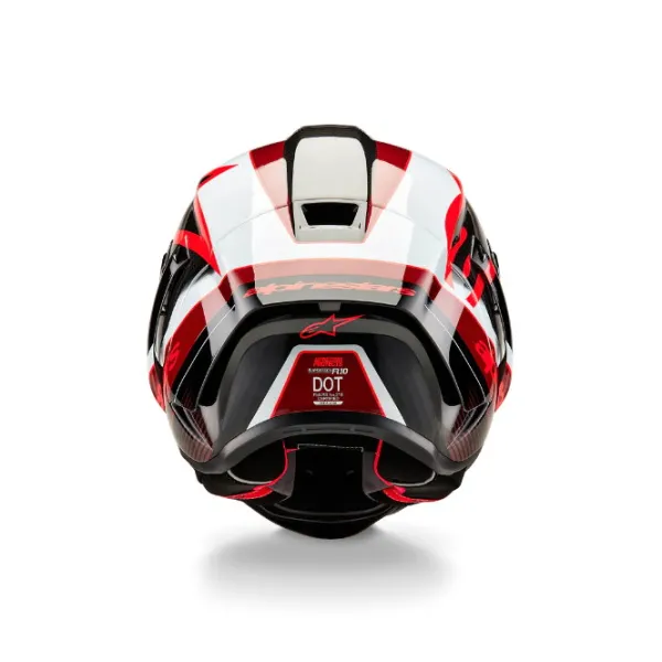 Hot Alpine MC-hjelm fullface – stars Supertech R10 Team Carbon Sort/Rød/Hvid