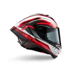 Hot Alpine MC-hjelm fullface – stars Supertech R10 Team Carbon Sort/Rød/Hvid