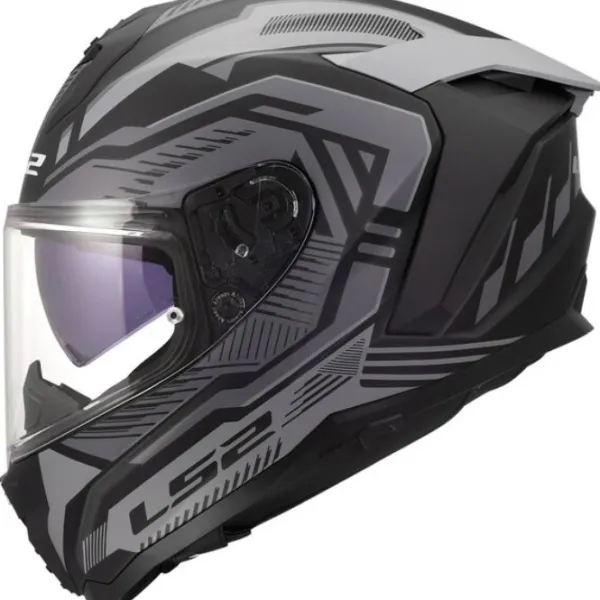 Discount LS2 MC-hjelm fullface – Challenger II Dravix Grå