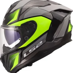 Best LS2 MC-hjelm fullface – Challenger II Viper Grå/H-V Gul
