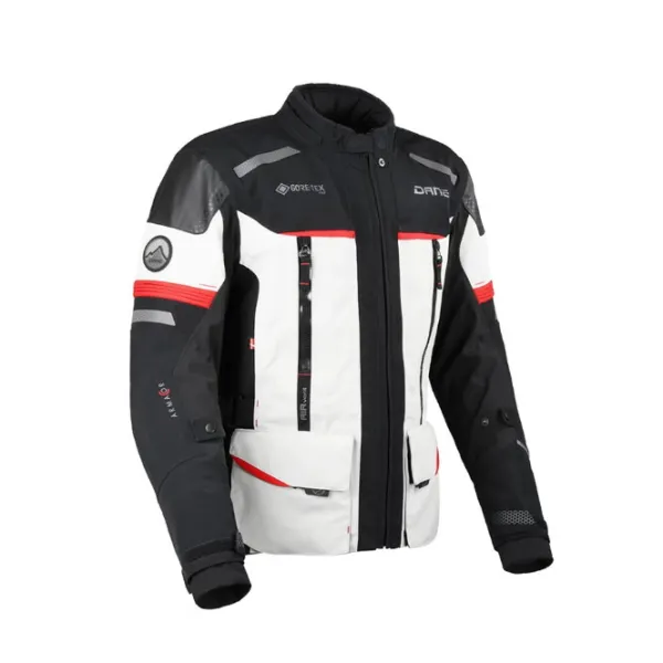 Sale Dane MC-Jakke – Bornholm Gore-Tex Pro Sort/Rød/Grå