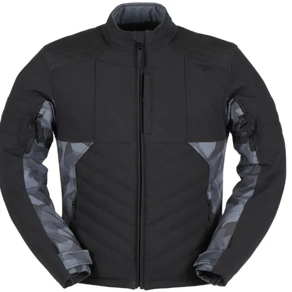 Discount Furygan MC-Jakke – Ice Track Sort/Camo