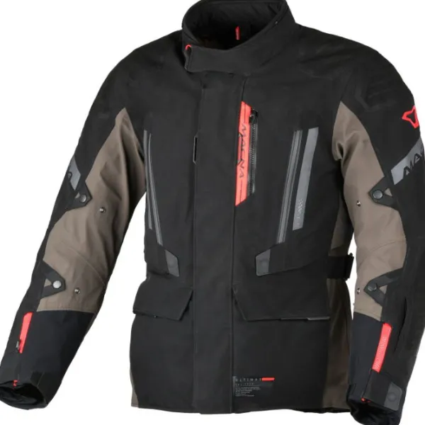 Online Macna MC-Jakke – Ultimax 2.0 Sort/Brun/Rød