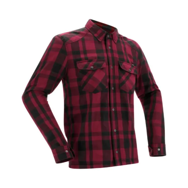 Discount Richa MC-Jakke – Forest Shirt Sort/Burgundy