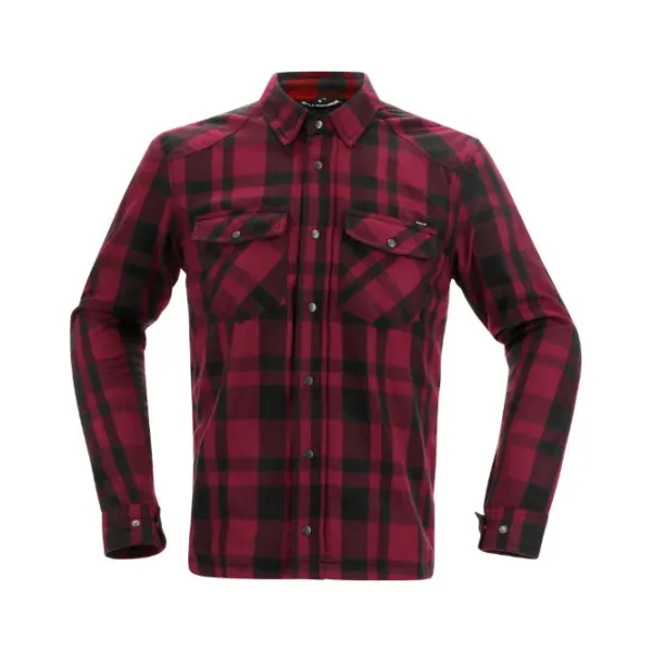 Discount Richa MC-Jakke – Forest Shirt Sort/Burgundy
