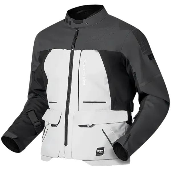Outlet Richa MC-Jakke – Infinity 3 Adventure Grå/Hvid