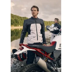 Outlet Richa MC-Jakke – Infinity 3 Adventure Grå/Hvid