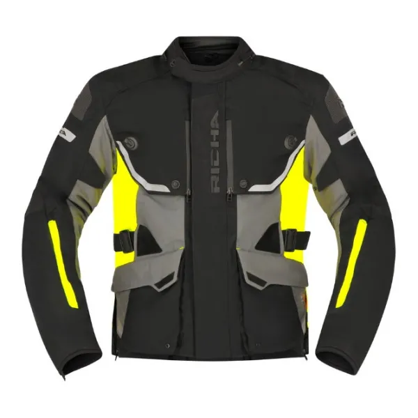 Hot Richa MC-Jakke – Infinity 3 Pro Sort/Grå/Fluo