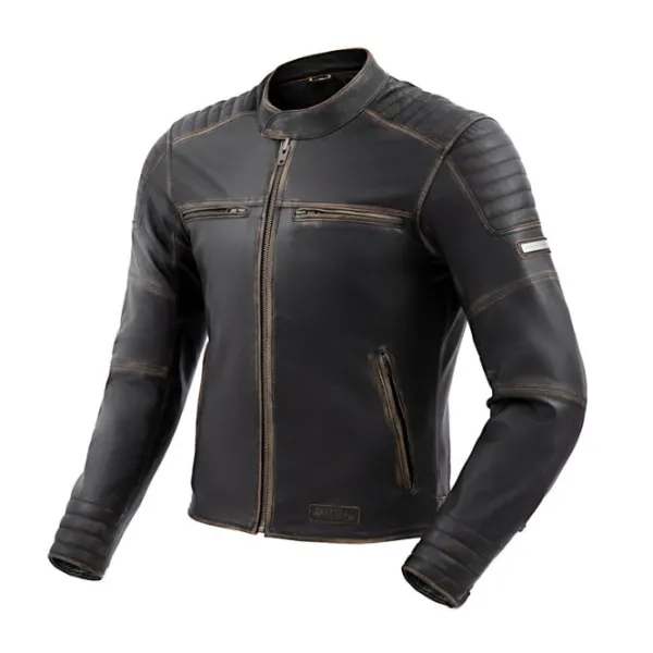 Sale Rebelhorn MC-Læderjakke – Hunter 2 Brun