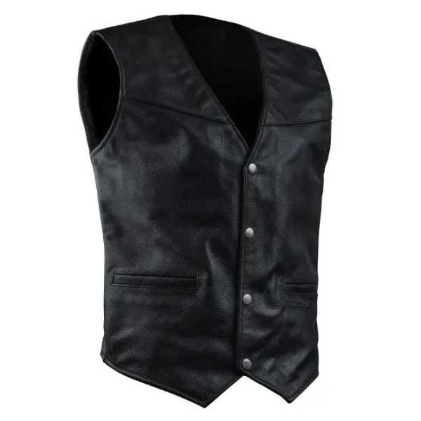 Clearance Richa MC Lædervest – Gilet uden frynser