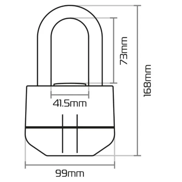 Outlet Oxford MC-Lås – skivebremselås Boss Alarm Gul OF3