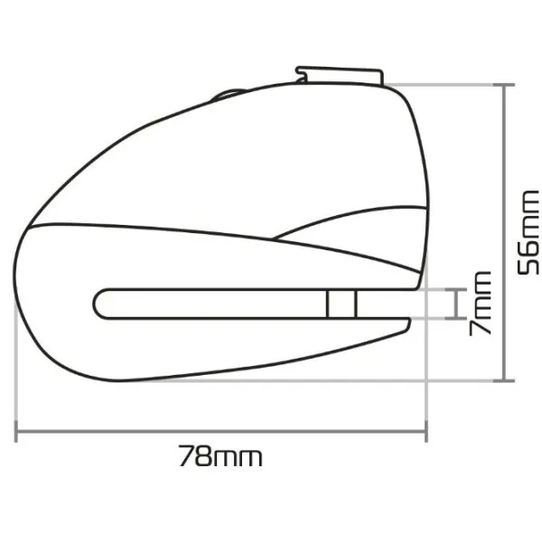Outlet Oxford MC-Lås – skivebremselås XA7 Screamer Alarm Gul LK290