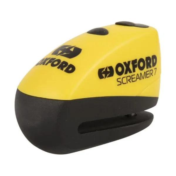 Outlet Oxford MC-Lås – skivebremselås XA7 Screamer Alarm Gul LK290