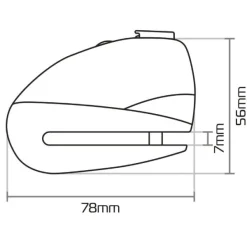 Outlet Oxford MC-Lås – skivebremselås XA7 Screamer Alarm Sort LK289