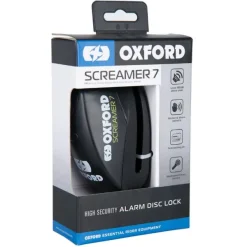 Outlet Oxford MC-Lås – skivebremselås XA7 Screamer Alarm Sort LK289