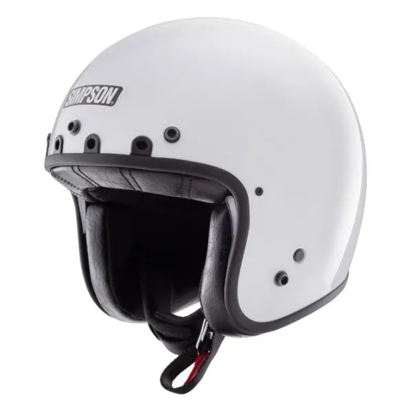 Best Simpson MC-Pilothjelm – Chopper Blank Hvid 22.06