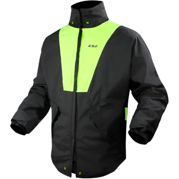 Best LS2 MC-Regnjakke – X-Rain Sort/Fluo