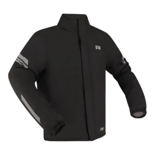 Clearance Richa MC-Regnjakke – Rain Stretch 2L Hoodie Sort
