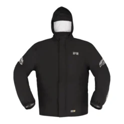 Clearance Richa MC-Regnjakke – Rain Stretch 2L Hoodie Sort