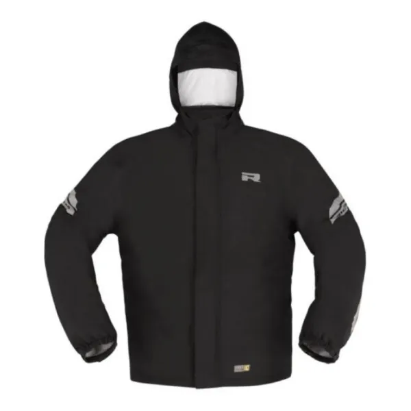Clearance Richa MC-Regnjakke – Rain Stretch 2L Hoodie Sort