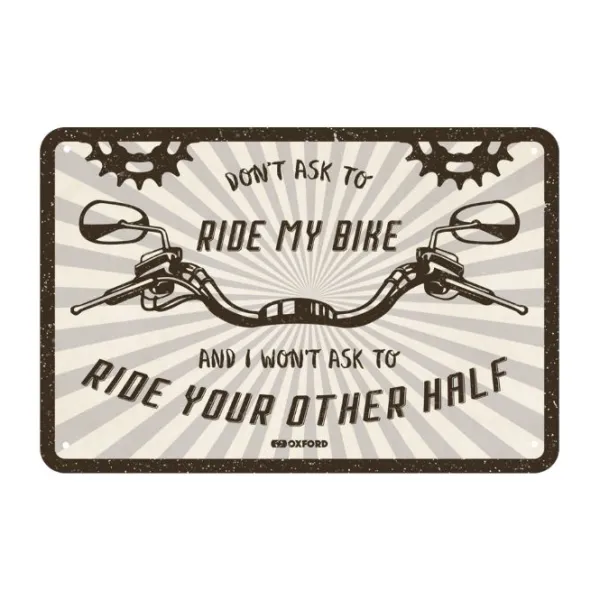 Best Oxford MC-Skilte – Garageskilt – Don’t Ask To Ride My Bike OX372