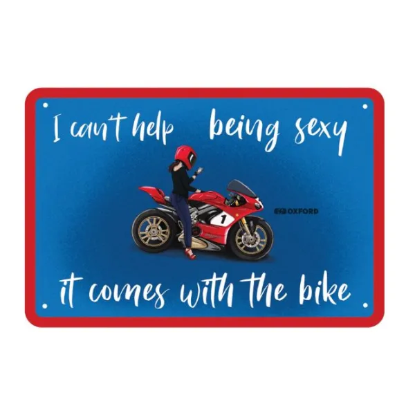 Clearance Oxford MC-Skilte – Garageskilt – It Comes With The Bike OX368