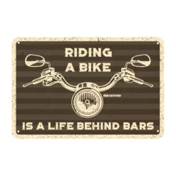 Discount Oxford MC-Skilte – Garageskilt – Riding A Bike OX374