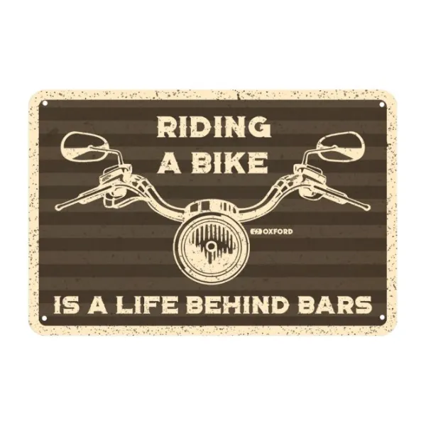Discount Oxford MC-Skilte – Garageskilt – Riding A Bike OX374