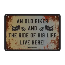 Discount Oxford MC-Skilte – Garageskilt- The Ride Of His Life Live Here OX376