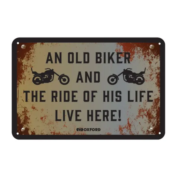 Discount Oxford MC-Skilte – Garageskilt- The Ride Of His Life Live Here OX376