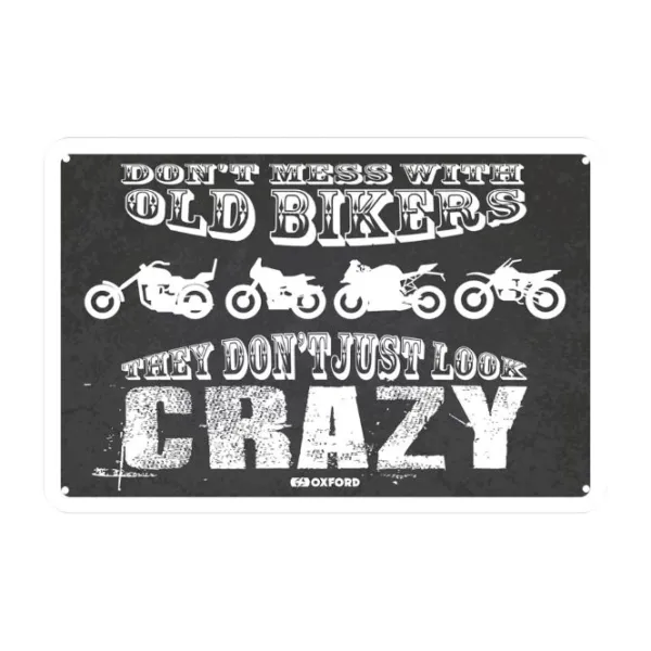 Online Oxford MC-Skilte – Garageskilt- They Don’t Just Look Crazy OX375