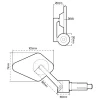 Hot Oxford MC-Spejl – Arrow 360 Bar End Mirror OX511