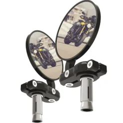 Outlet Oxford MC-Spejl – Bar End Mirrors Sort OX577
