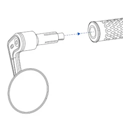 Discount Oxford MC-Spejl – Street Bar End Mirror (Højre) OX536