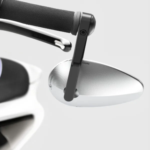 Outlet MC-Spejl – Rizoma Reverse Radial Styrende Spejl Sølv BS233A